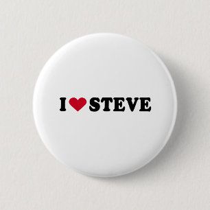 BADGE ROND 5 CM J'AIME STEVE