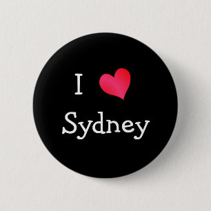 Badge Rond 5 Cm J'aime Sydney