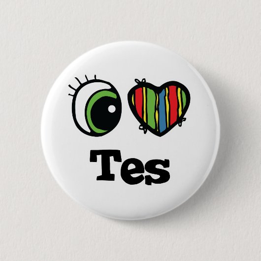Badge Rond 5 Cm J'aime Tes (Devant)