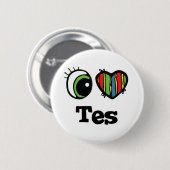 Badge Rond 5 Cm J'aime Tes (Devant & derrière)