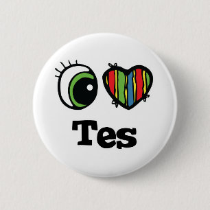 Badge Rond 5 Cm J'aime Tes