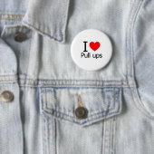 Badge Rond 5 Cm J'Aime Tirer Sur (En situation)