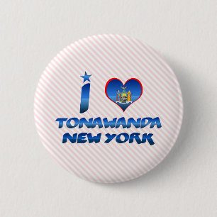 Badge Rond 5 Cm J'aime Tonawanda, New York