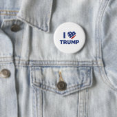 Badge Rond 5 Cm J'aime Trump (En situation)