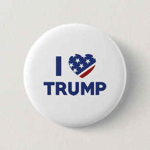 Badge Rond 5 Cm J'aime Trump