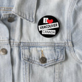 Badge Rond 5 Cm J'aime Vancouver Canada (En situation)
