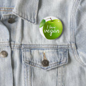 Badge Rond 5 Cm j'aime vegan (En situation)