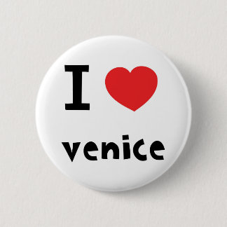 Badge Rond 5 Cm J'aime Venise