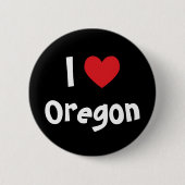 Badge Rond 5 Cm J'aime votre ville ou votre état ici (Devant)