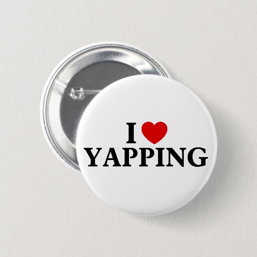 Badge Rond 5 Cm J'aime yapping Professional Yapper (Devant & derrière)