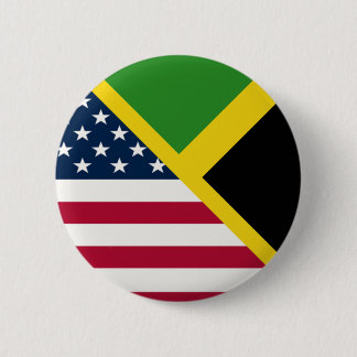 Badge Rond 5 Cm Jamaican American Flag | Jamaica United States