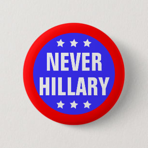 Badge Rond 5 Cm JAMAIS HILLARY pour le président 2016