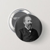 Badge Rond 5 Cm James Garfield 20 (Devant & derrière)