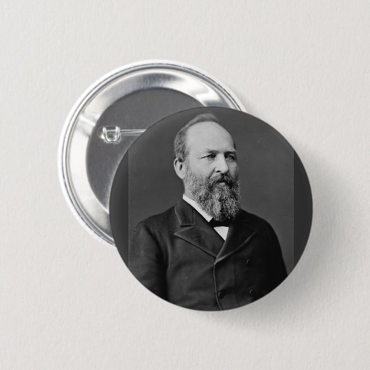 Badge Rond 5 Cm James Garfield 20 (Devant & derrière)