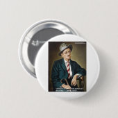 Badge Rond 5 Cm James Joyce "Erreurs/portails" Citation Cadeaux & (Devant & derrière)
