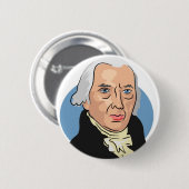Badge Rond 5 Cm James Madison (Devant & derrière)