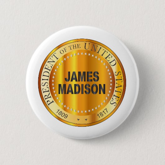 Badge Rond 5 Cm James Madison Gold Metal Timbre (Devant)