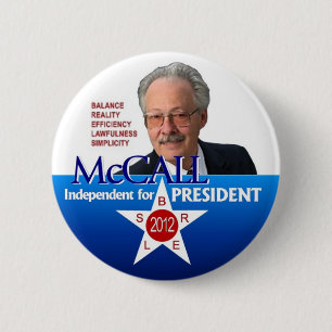 Badge Rond 5 Cm James McCall pour le président 2012