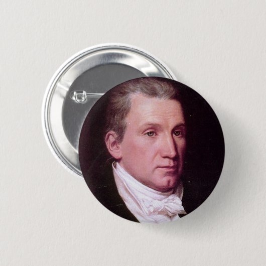 Badge Rond 5 Cm James Monroe (Devant & derrière)