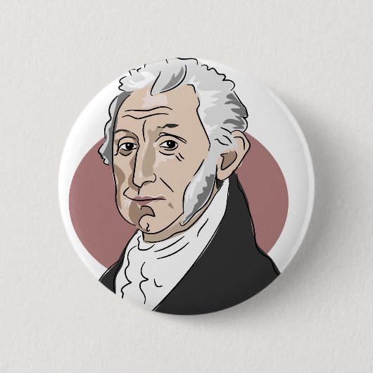Badge Rond 5 Cm James Monroe (Devant)