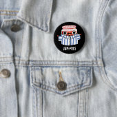 Badge Rond 5 Cm Jammies Funny Pajama Jam Pun Dark BG (En situation)