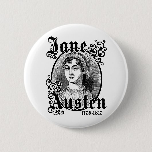 Badge Rond 5 Cm Jane Austen (Devant)