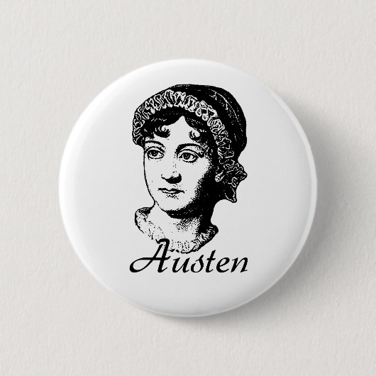 Badge Rond 5 Cm Jane Austen (Devant)
