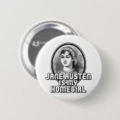 Badge Rond 5 Cm Jane Austen (Devant & derrière)