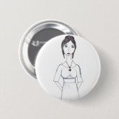 Badge Rond 5 Cm Jane Austen (Devant & derrière)
