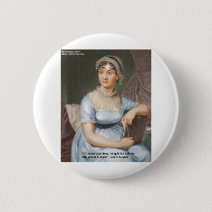 Badge Rond 5 Cm Jane Austen T'Aimait Moins Citation Sur Cadeaux &