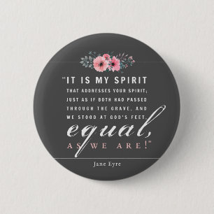 Badge Rond 5 Cm Jane Eyre - Comme Nous Sommes - Noir