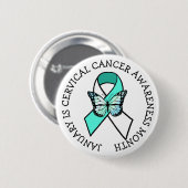 Badge Rond 5 Cm Janvier est le mois de sensibilisation au cancer d (Devant & derrière)