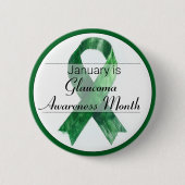 Badge Rond 5 Cm Janvier Mois de sensibilisation au glaucome (Devant)