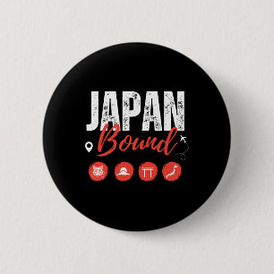 Badge Rond 5 Cm Japon Lié Tokyo Voyage Vacances Voyage Corresponda