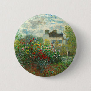 Badge Rond 5 Cm Jardin d'artiste de Monet à Argenteuil Peinture