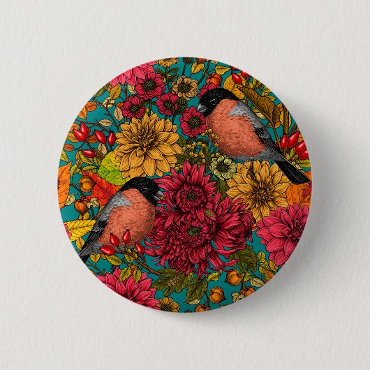 Badge Rond 5 Cm Jardin d'automne 3 (Devant)