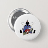 Badge Rond 5 Cm Jardin de coccinelle (Devant & derrière)