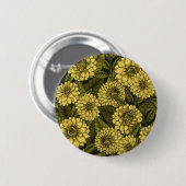 Badge Rond 5 Cm Jardin de Dahlia jaune (Devant & derrière)