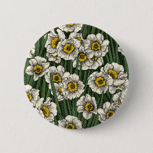 Badge Rond 5 Cm Jardin de la jonquille