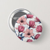 Badge Rond 5 Cm Jardin de Magnolia 2 (Devant & derrière)