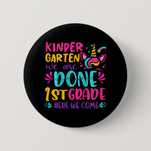Badge Rond 5 Cm Jardin D'Enfants Fait 1Ème Année Dernière Jour De