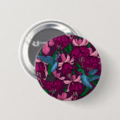 Badge Rond 5 Cm Jardin des colibris (Devant & derrière)