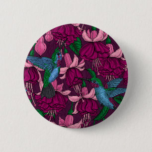 Badge Rond 5 Cm Jardin des colibris