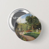 Badge Rond 5 Cm Jardin des Mathurins à Pontoise par Pissarro (Devant & derrière)