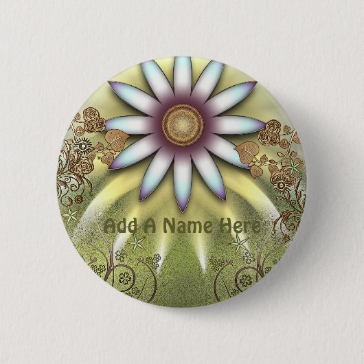 Badge Rond 5 Cm Jardin d'été (Devant)