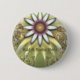 Badge Rond 5 Cm Jardin d'été