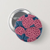 Badge Rond 5 Cm Jardin d'Hydrangea (Devant & derrière)