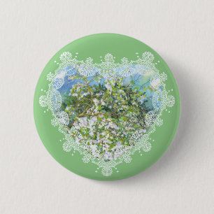 Badge Rond 5 Cm Jardin fleuri