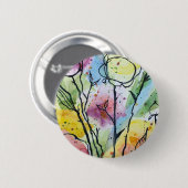 Badge Rond 5 Cm jardin fleuri (Devant & derrière)