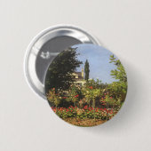 Badge Rond 5 Cm Jardin fleuri à Sainte Adresse par Claude Monet (Devant & derrière)